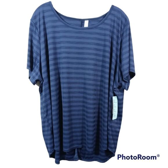 Ideology Performance Indigo Sea Striped Tee WT3 - Picture 1 of 4